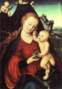 Lucas Cranach-Virgin & child